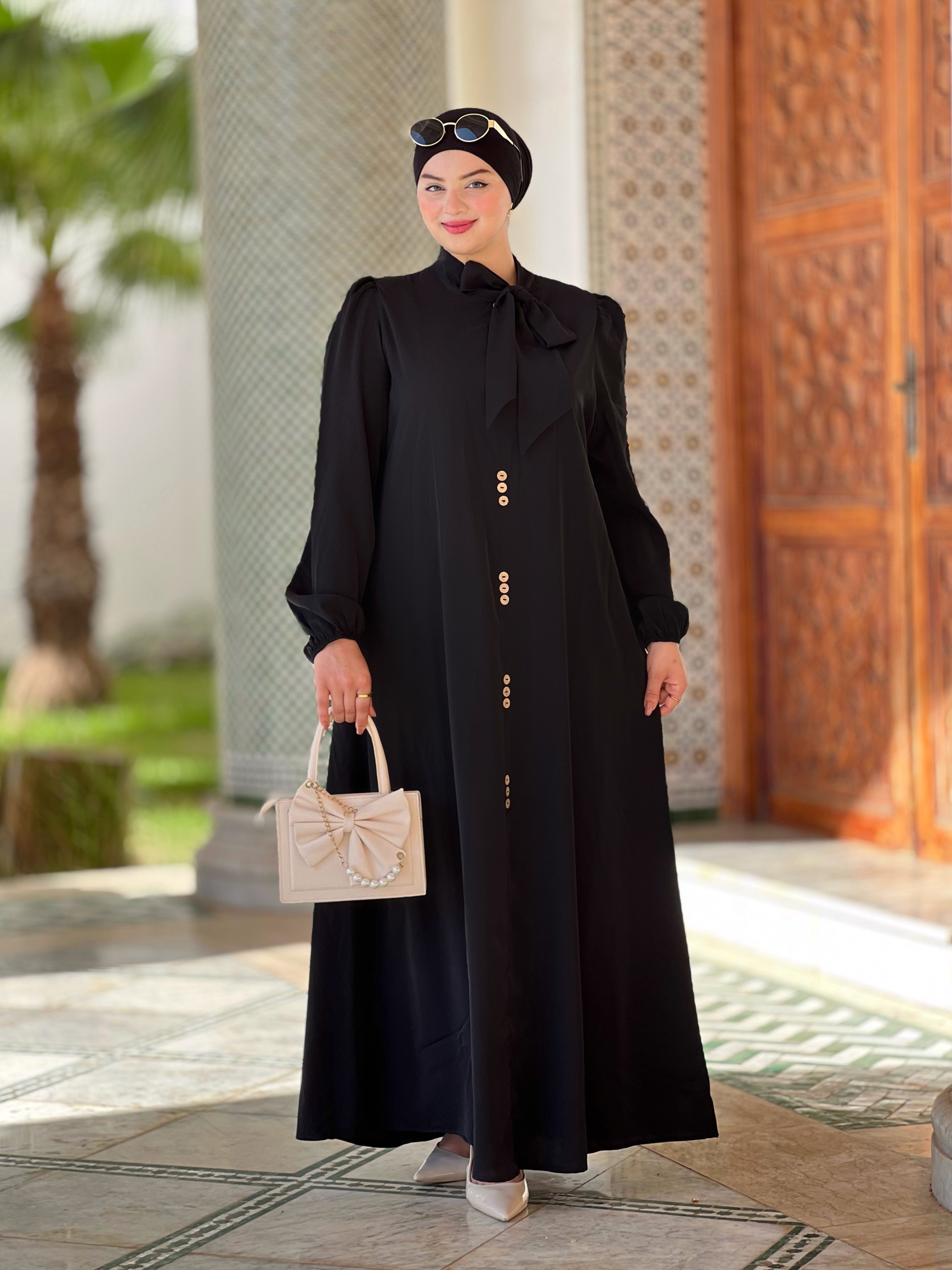 فستان رجوى  - الأسود